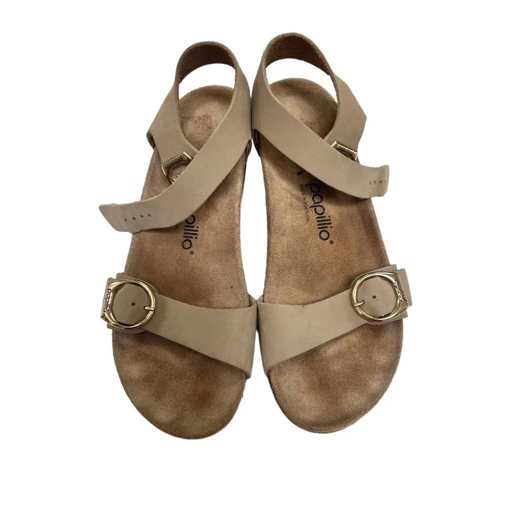 Papillio By Birkenstock Soley Ring Buckle Wedge Sandals Sandcastle Size L 10 41